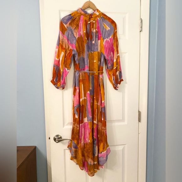 Maeve Pink and Orange Long Sleeve Dress - Picture 5 of 7